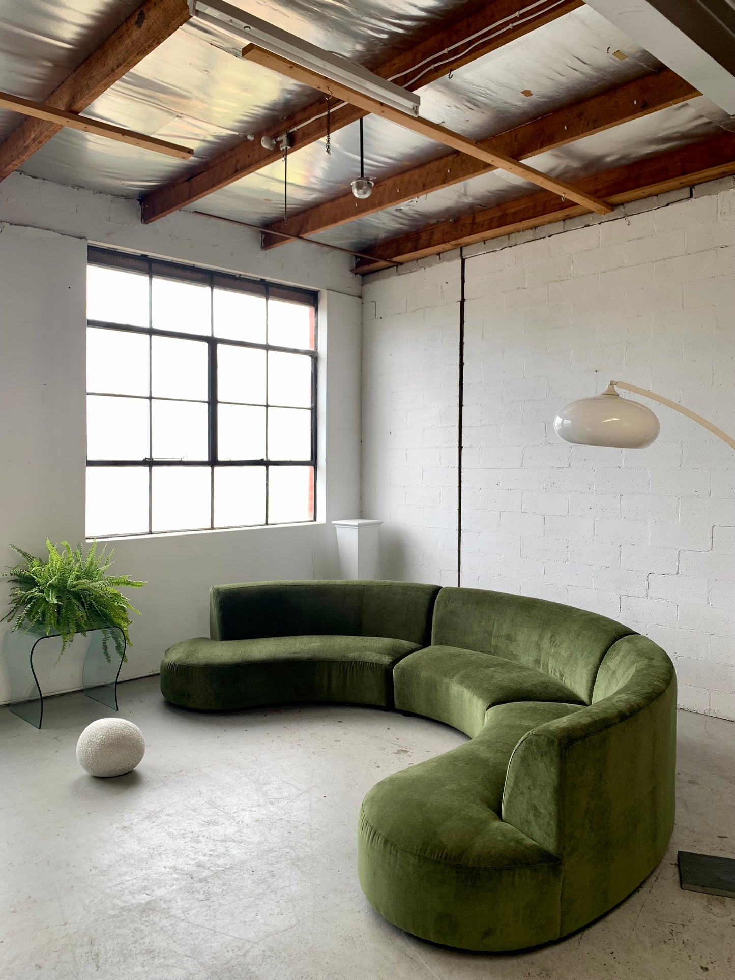 Bespoke Velvet Modular in Deep Botanical Green