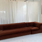 Vintage Fler Choc Velvet Modular Sofa / Bed