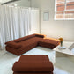 - Bespoke Rust Boucle Modular Sofa Set