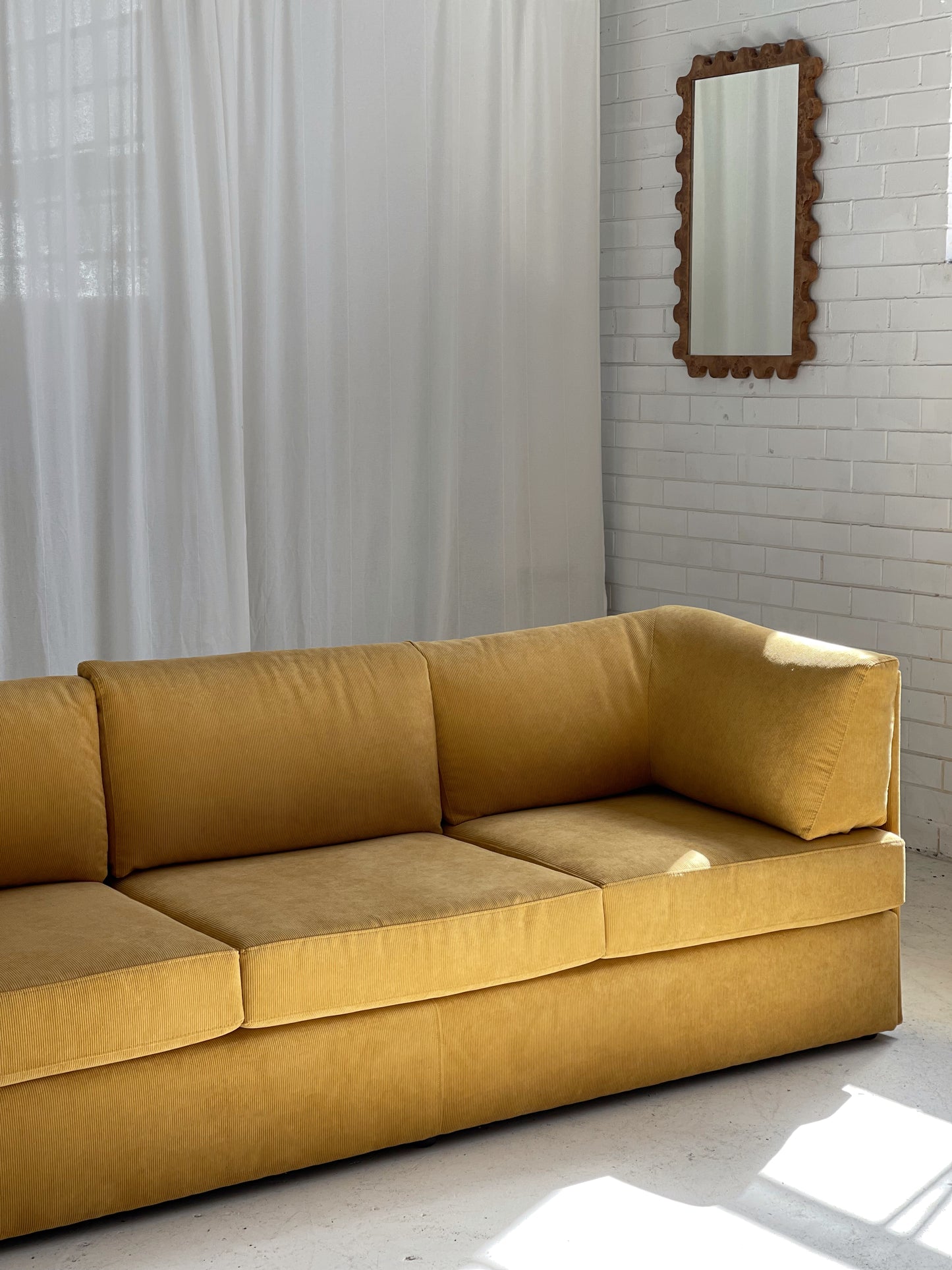 Yellow Corduroy Vintage Sofa