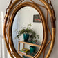 Vintage Italian Bamboo Mirror by Bonacina
