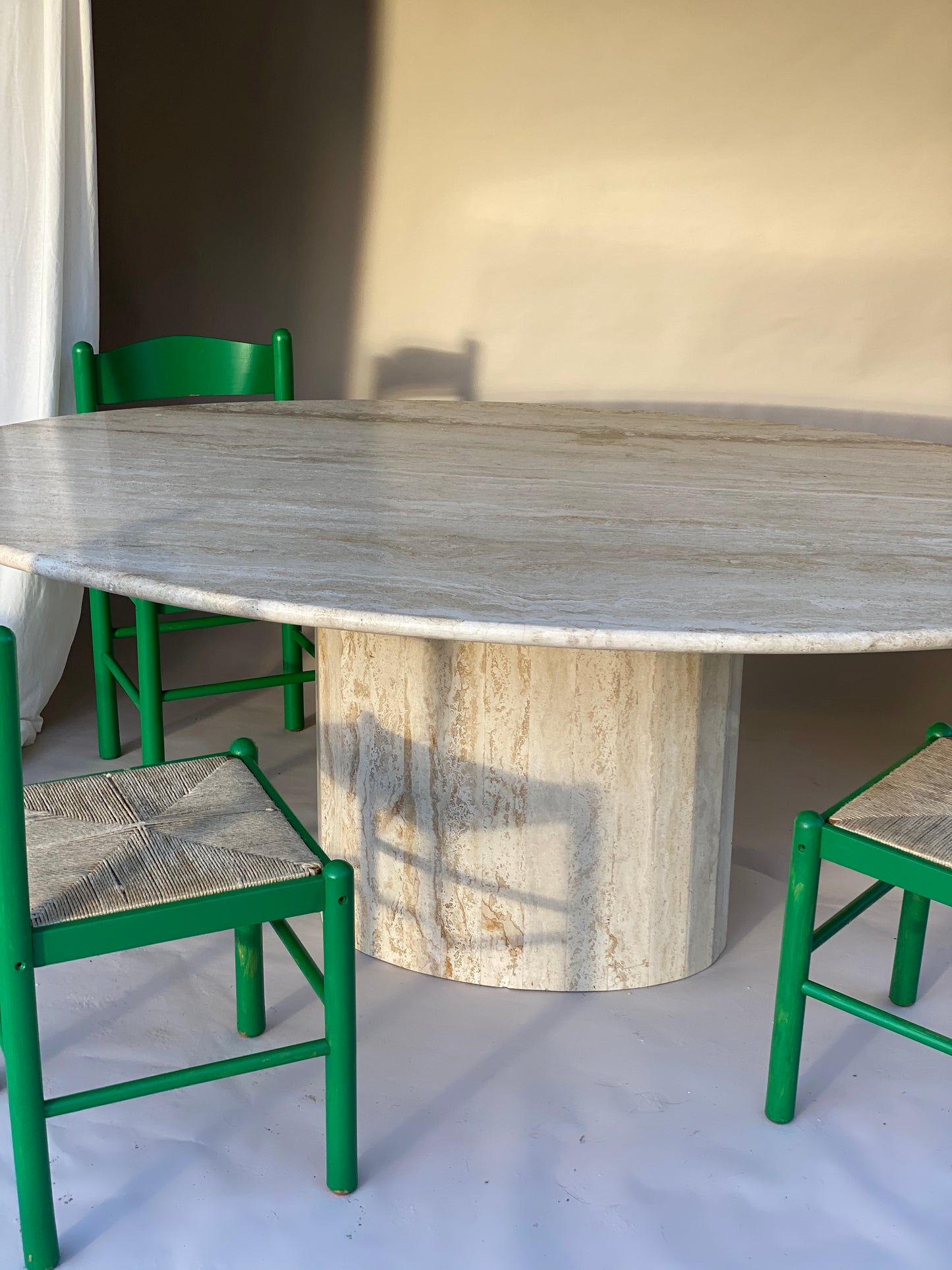 Italian Travertine Dining Table