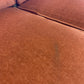 Mid Century Rust Velvet Plank Sofa