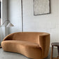 Bespoke Curved Sofa in Ginger Velvet