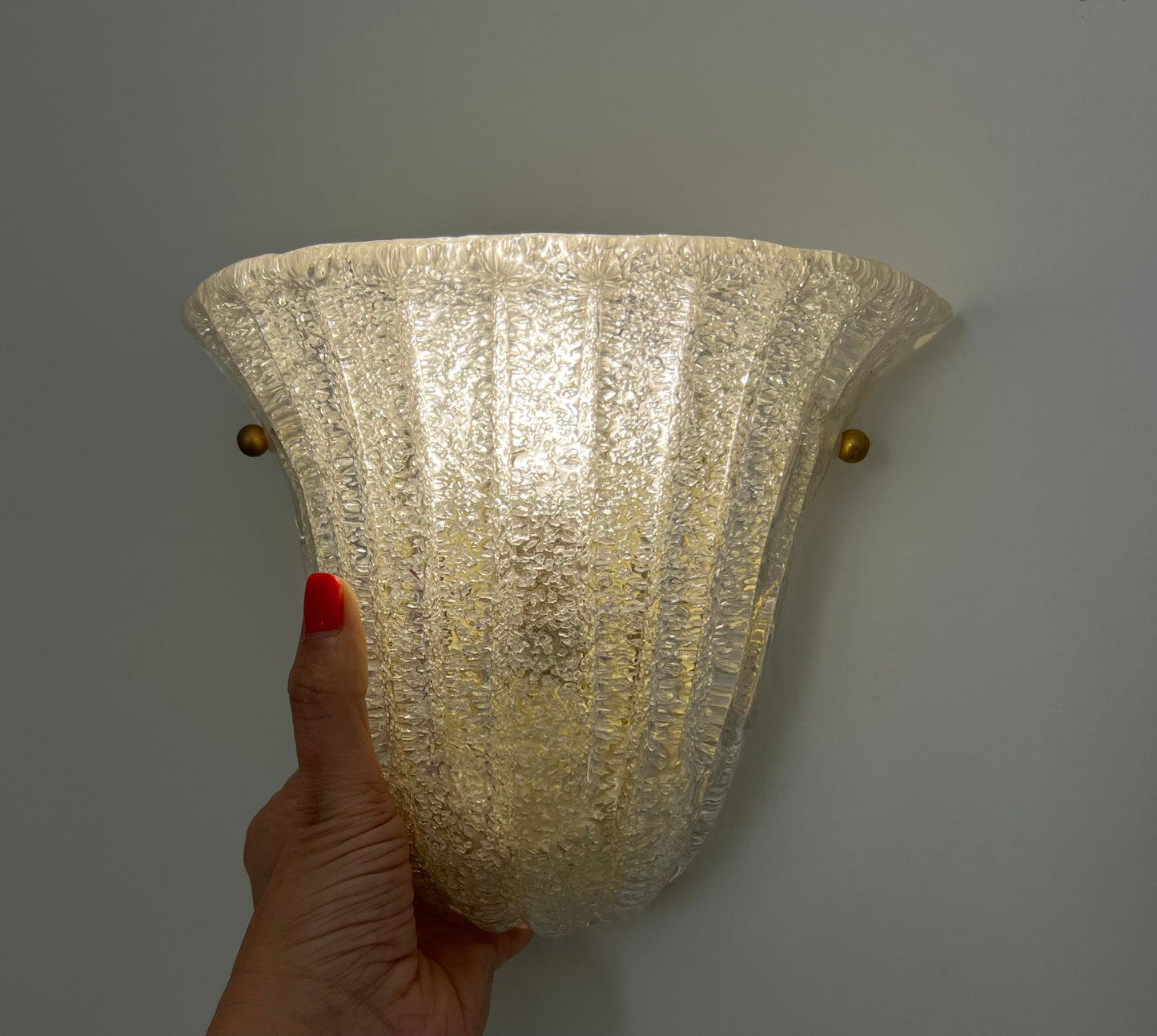 - Vintage Murano Shell Sconce, Italy