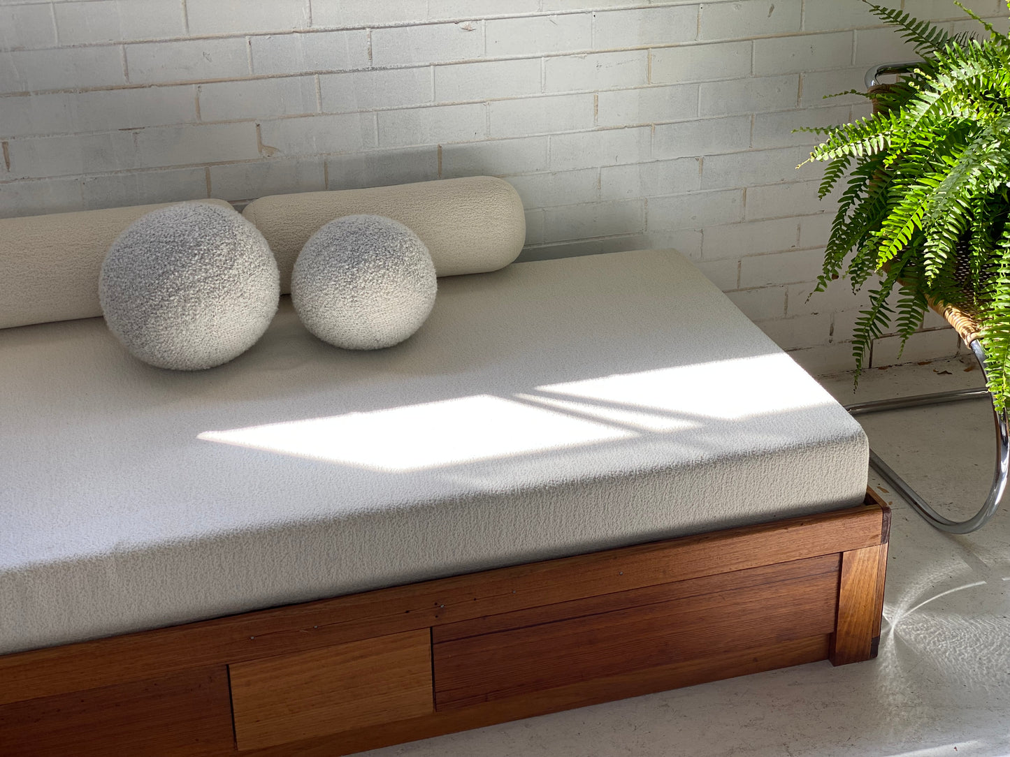 Vintage Handmade Wooden Daybed Sofa