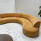 = Bespoke Mustard Curved Sofa Set