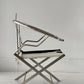 Chrome & Cow-Hide Lounge Chair