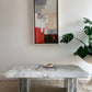 Vintage Carrara Marble Coffee Table with Sculptural Base