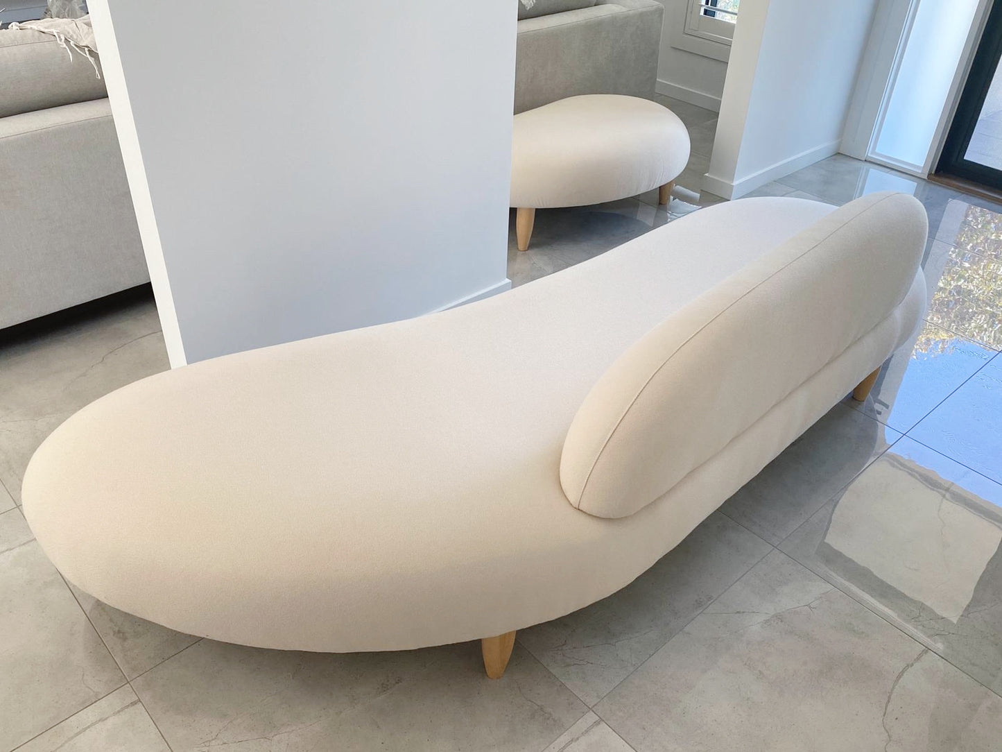 Noguchi Style Sculptural Free-Form Sofa and Ottoman