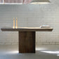 Brutalist Travertine Hall table