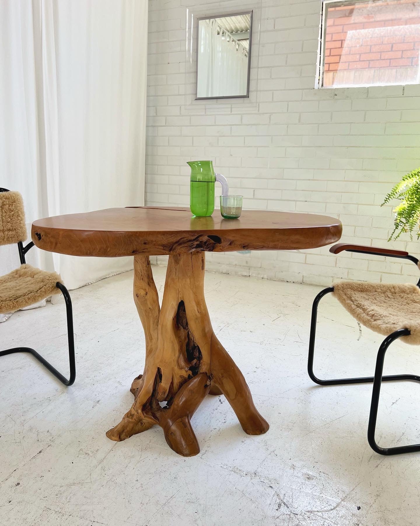 - Organic Wooden Root Table