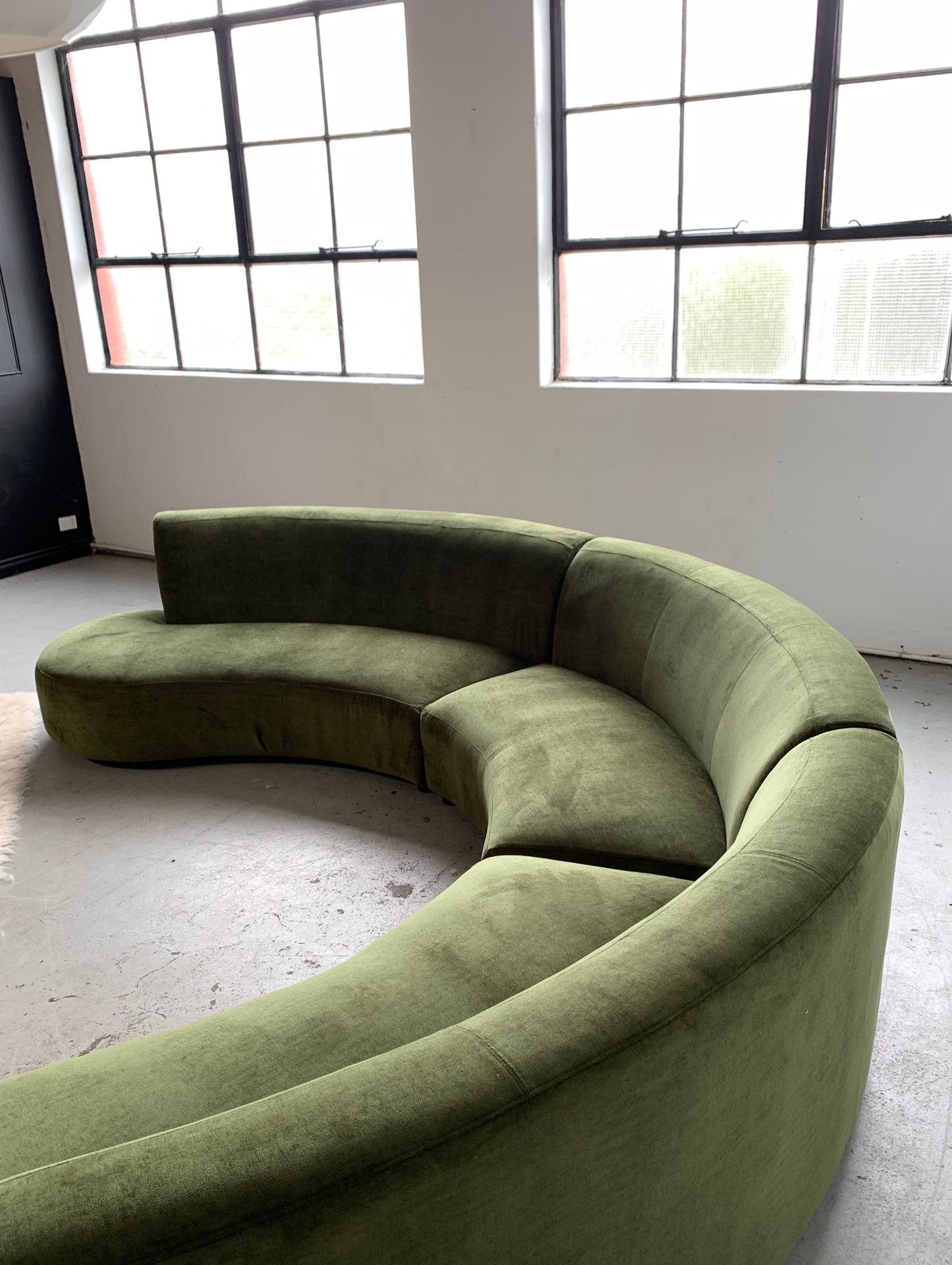 Bespoke Velvet Modular in Deep Botanical Green