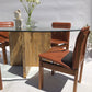 Travertine & Glass Dining Table