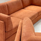 Rust Corduroy Vintage Modular Sofa