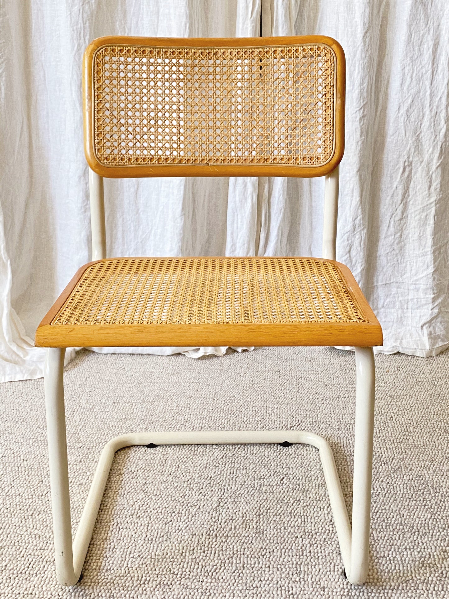 Set of 6 Cesca style rattan dining chairs