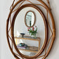 Vintage Italian Bamboo Mirror by Bonacina