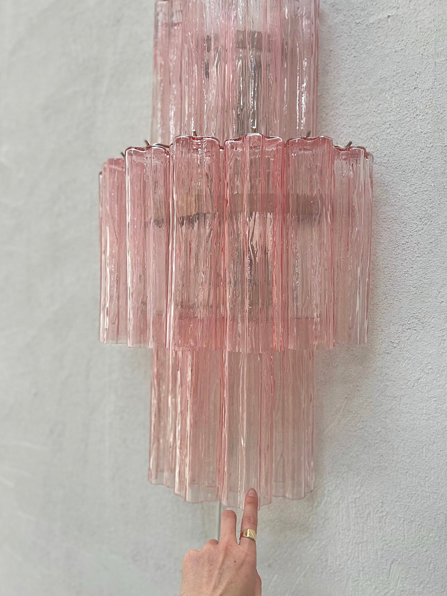 Murano Sconce - Venini TRONCHI PINK - oNE Available