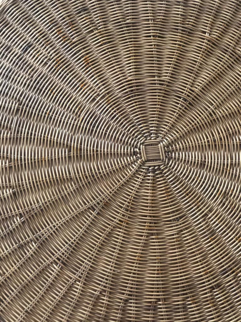 1950s Boomerang Wicker Coffee Table