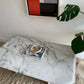 Vintage Carrara Marble Coffee Table with Sculptural Base