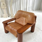 - Pacific Green Tan Leather Armchair