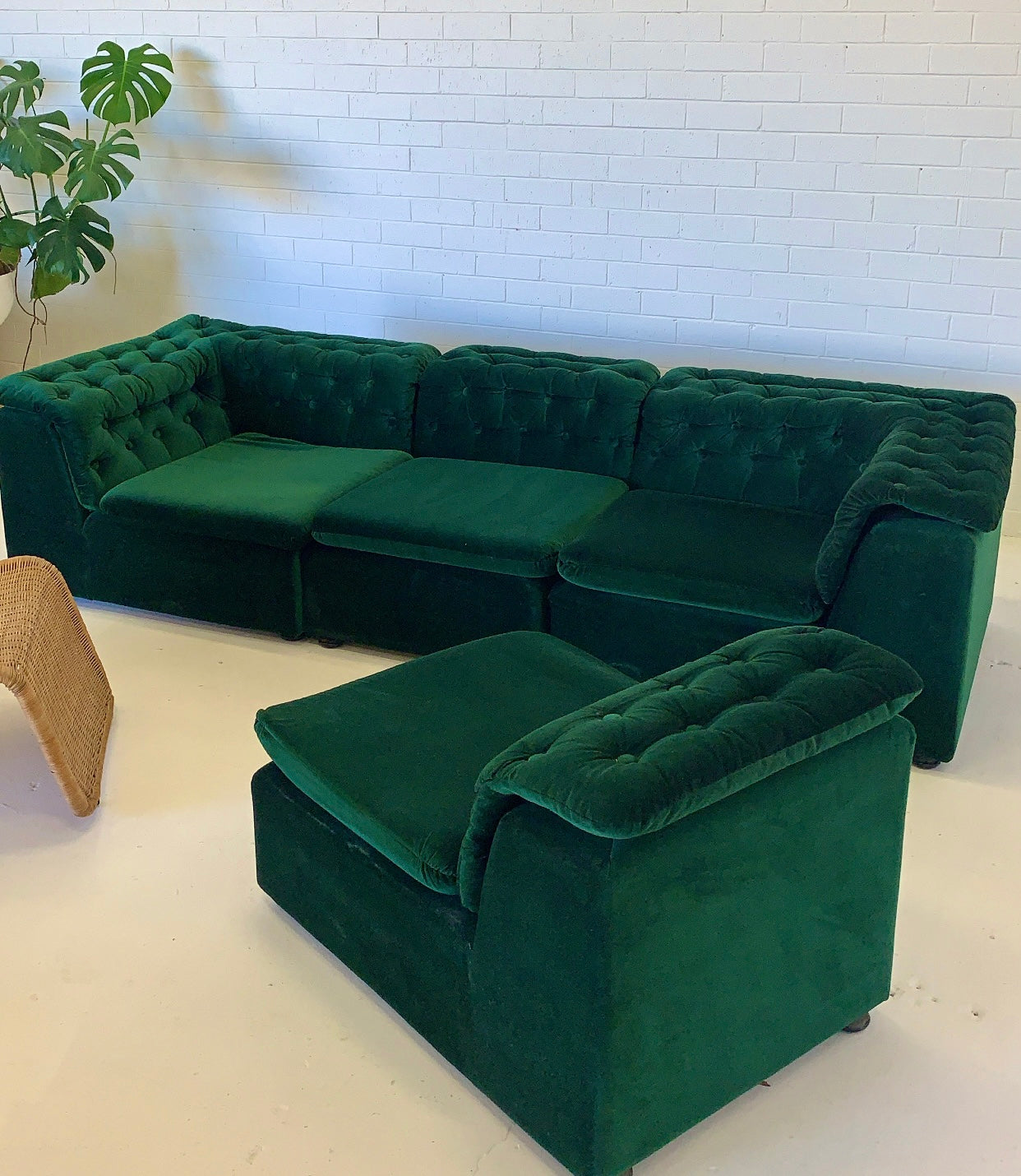 Vintage Fler Velvet Modular Sofa