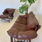 Vintage Cane and Leather Lounge