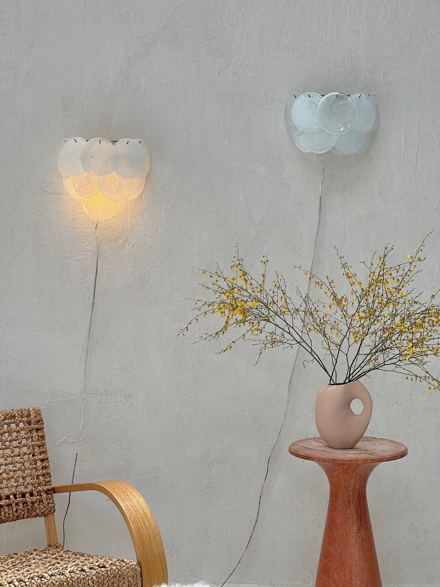 Murano Sconce - VISTOSTI WHITE - Two Available