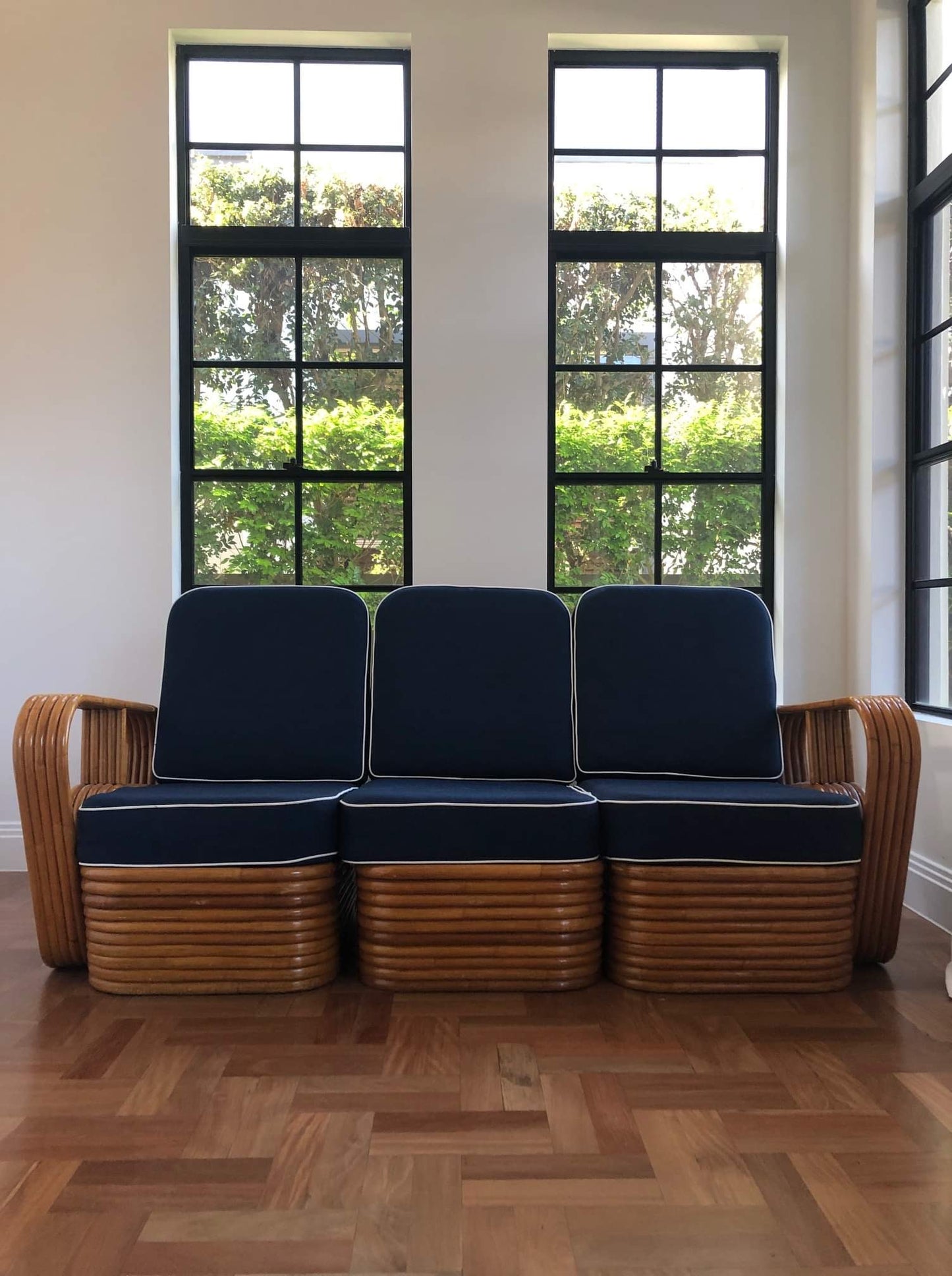 1950s Tropical Deco Pretzel Sofa