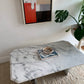 Vintage Carrara Marble Coffee Table with Sculptural Base