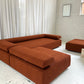 - Bespoke Rust Boucle Modular Sofa Set