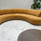 = Bespoke Mustard Curved Sofa Set