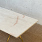 Marble Coffee Table with Brass Base
