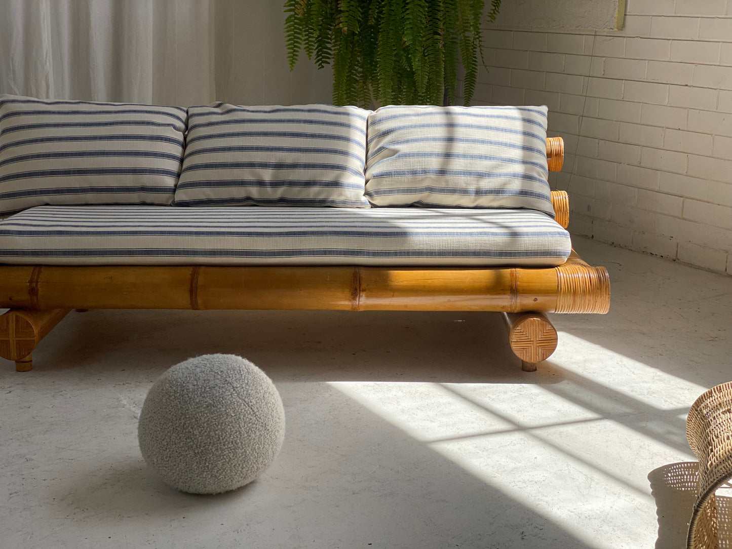 Vintage Bamboo Sofa Daybed