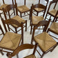 Vintage Timber Rush Dining Chairs - Eight Available