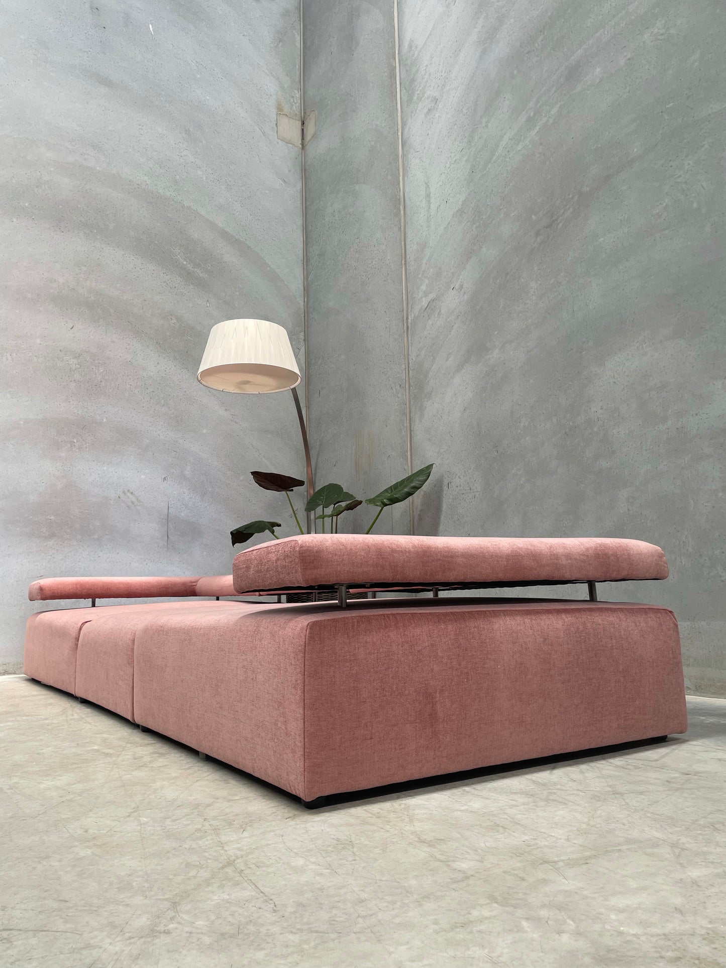 Pink Five Piece Modular Sofa