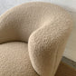 Sculptural Wool Boucle Swivel Chair by Design Warehouse