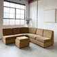 Curved Modular Sofa with Ottoman