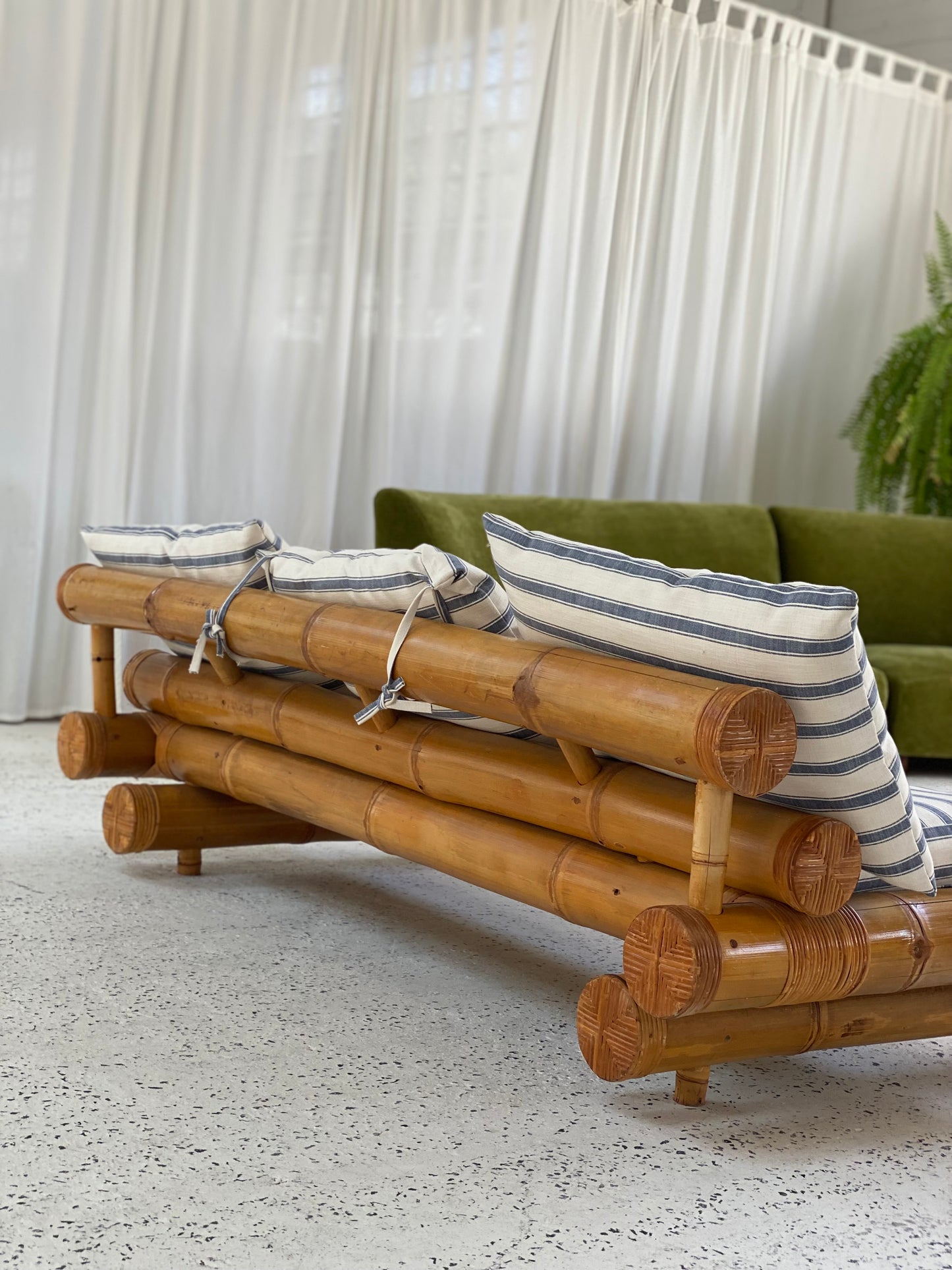 Vintage Bamboo Sofa Daybed