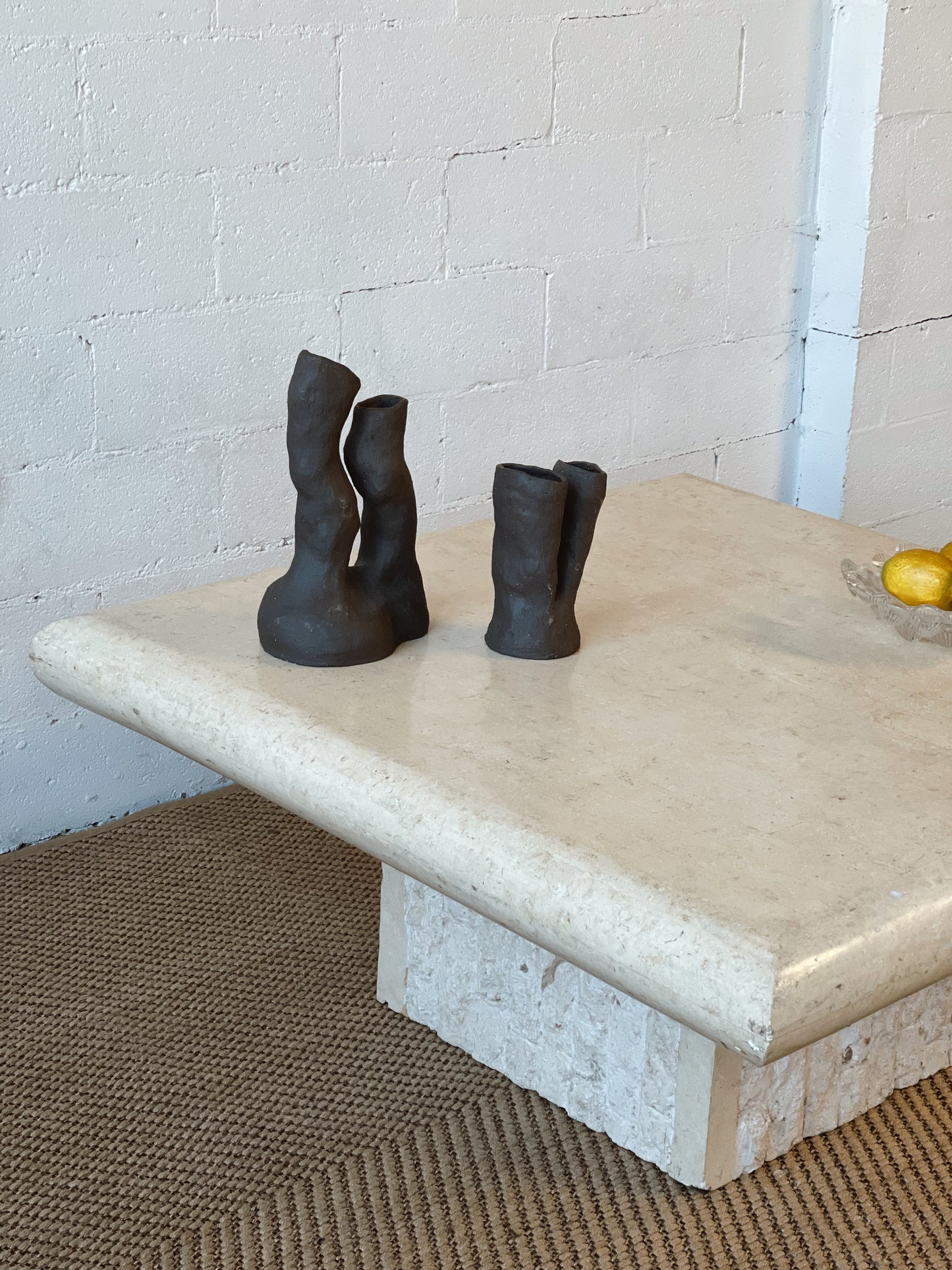 Square Fossil Stone Coffee Table