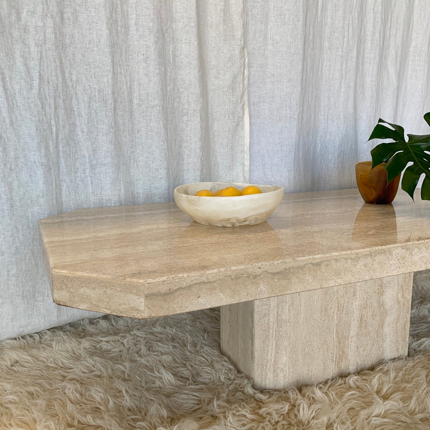 Vintage Travertine Coffee Table