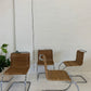 Vintage Cantilever Wicker and Chrome Dining Chairs