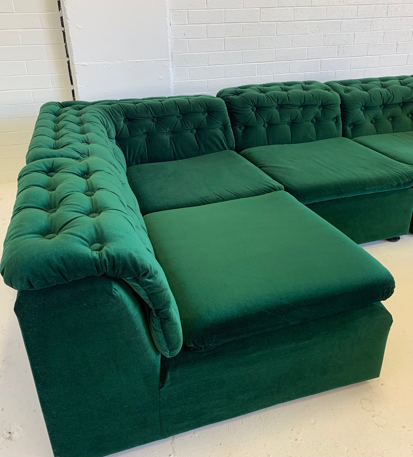 Vintage Fler Velvet Modular Sofa