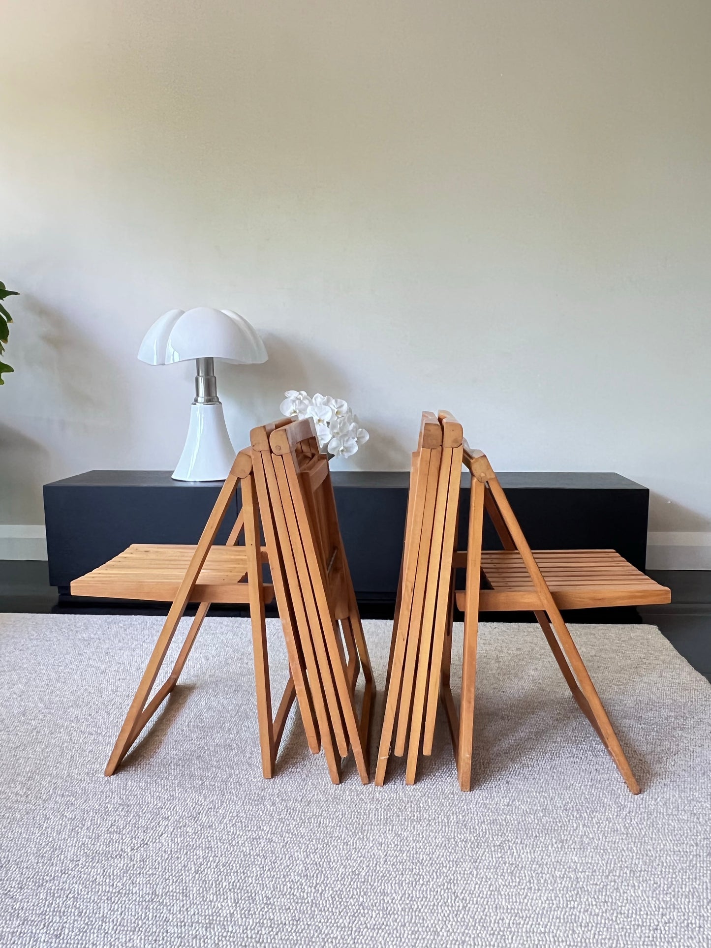 Italian Aldo Jacober “Trieste”folding chairs