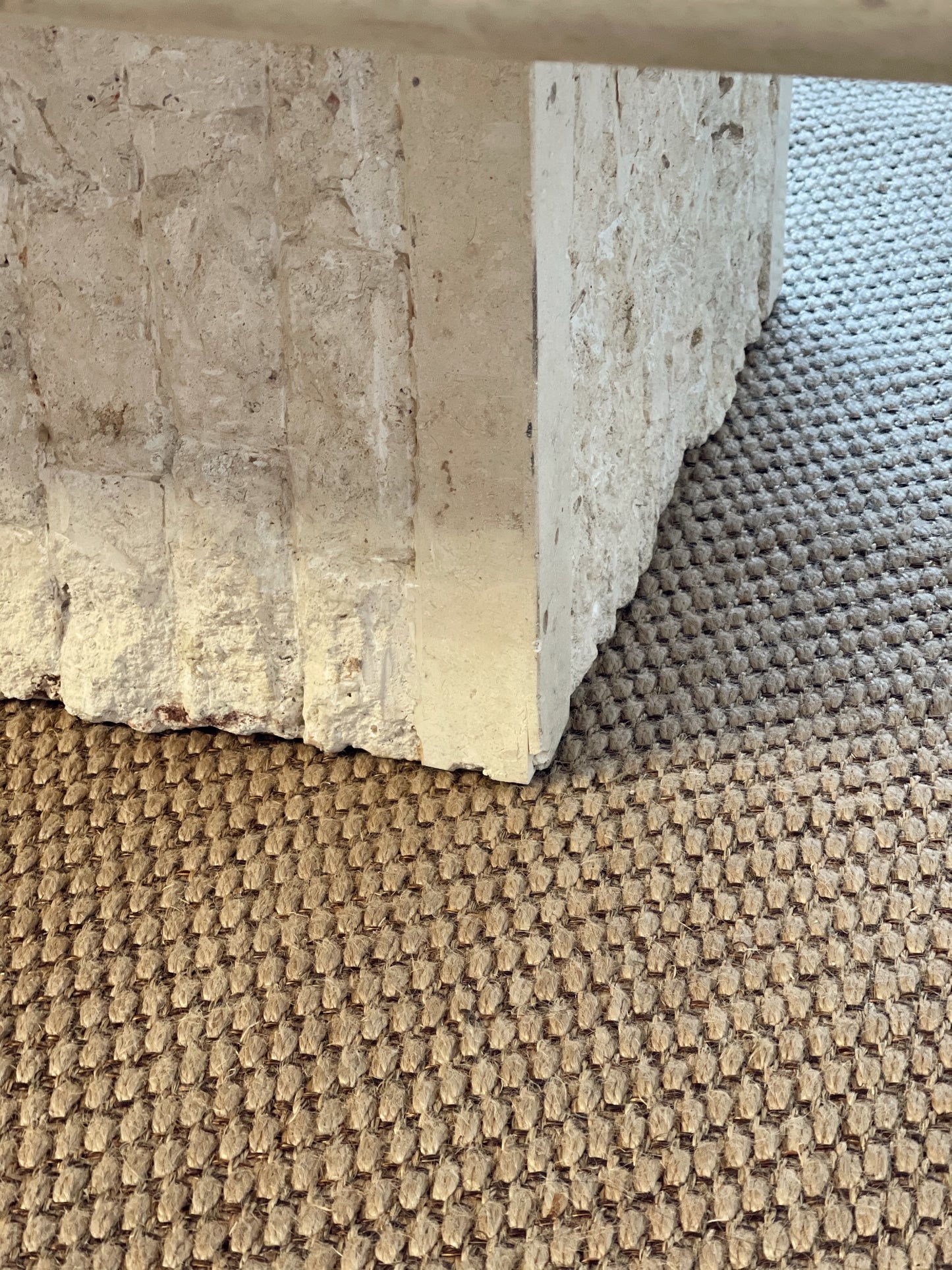 Square Fossil Stone Coffee Table