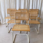 Set of 6 Cesca style rattan dining chairs