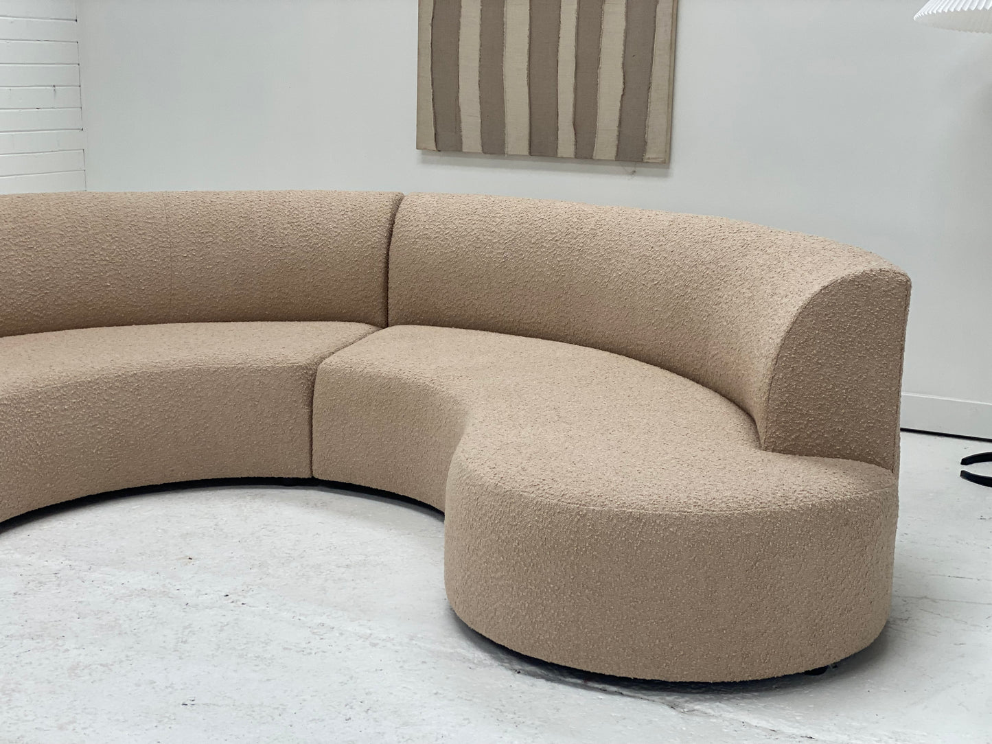 Curved Boucle Modular Sofa