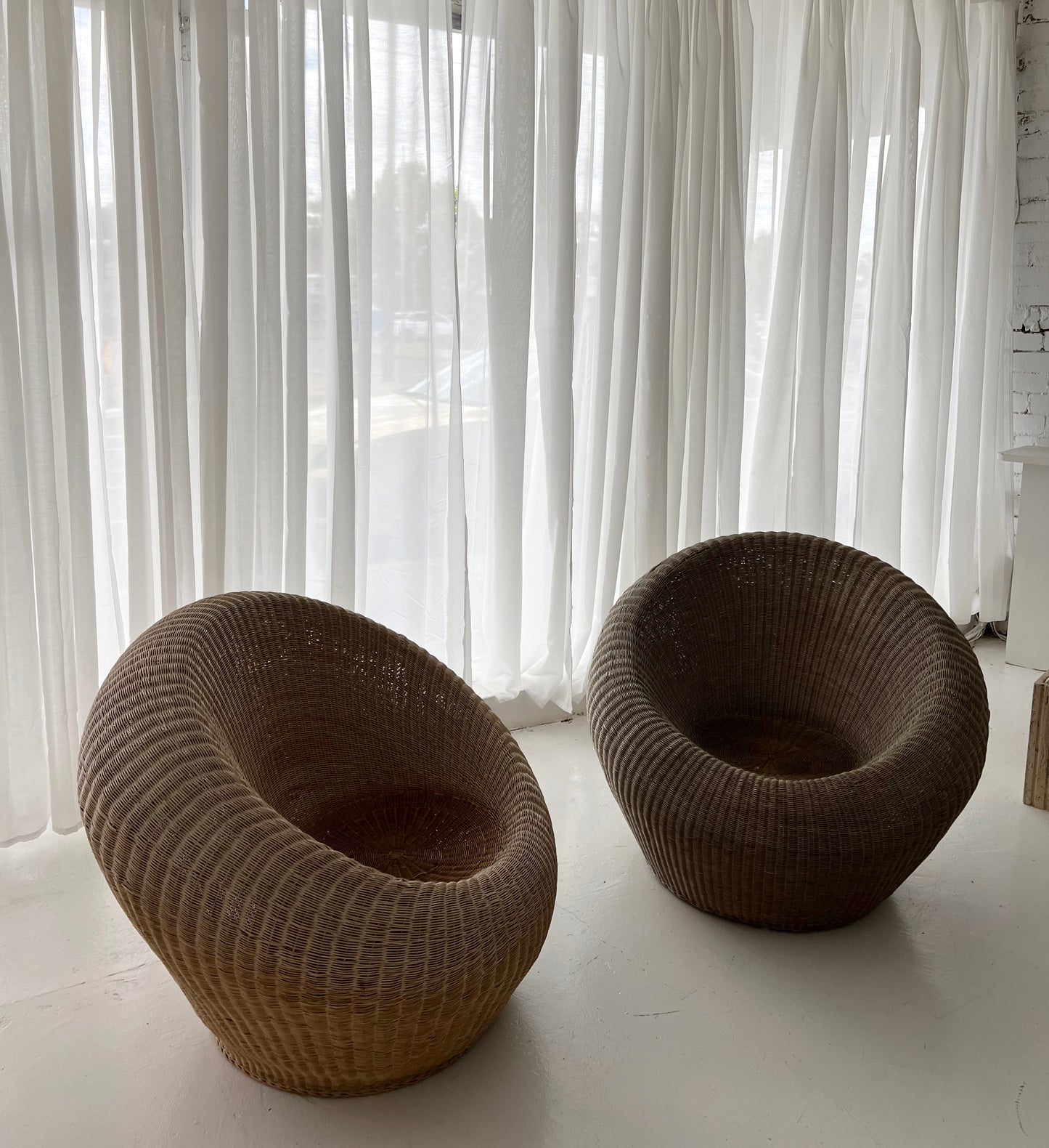 Cane Tub Chair - Two Available