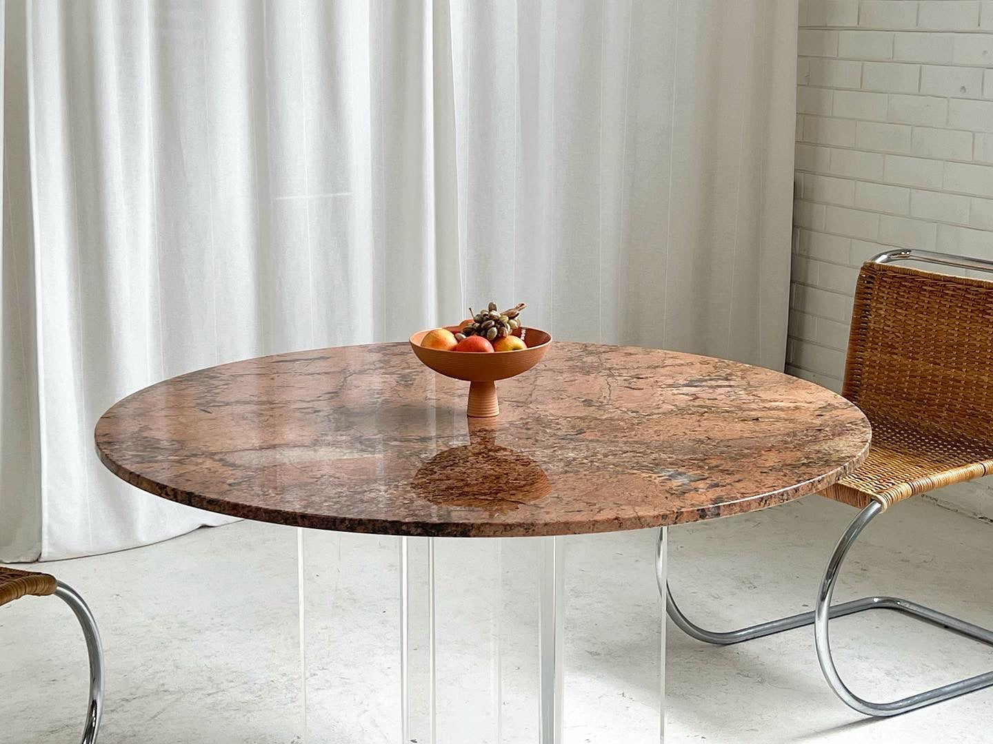 Custom Lucite Stone Table