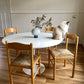 Vintage timber rush dining chairs